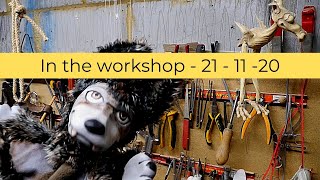 In the workshop - puppet carving - 21 -11 - 20