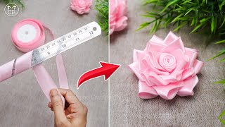 Easy rose making with scale | Diy Satin ribbon rose hacks