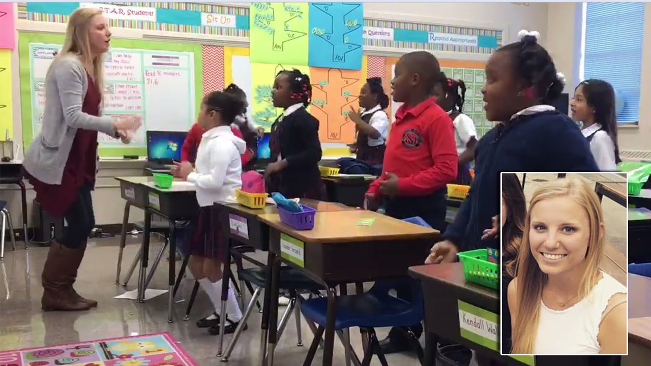 Watch fourth grade teacher welcome students to class with Black Panther handshake