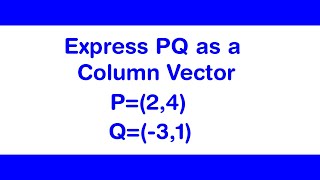 How to express two points in form of a Column Vector.