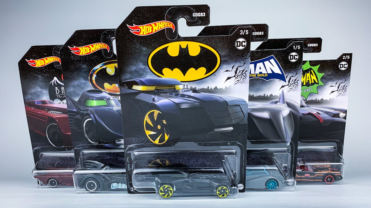 Hot Wheels Batman 5 Car Set Bundle Version 1