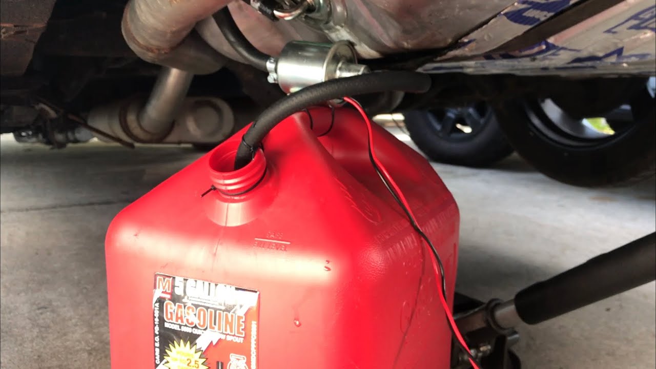 How To Drain Gas Out Of Gas Tank Using A Fuel Pump Youtube