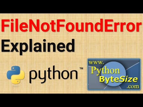 Python: FileNotFoundError Explained