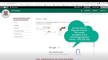 Accessing the LCPS Intranet - Use the Proper Account