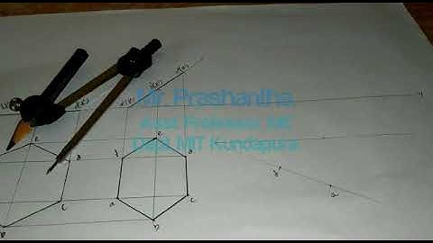 Engg Graphics - Projection of Planes Prob 40 Sketching By Prashantha Acharya, ME