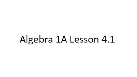 Algebra 1A Lesson 4.1 Identifying and Graphing Sequences