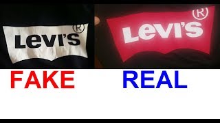 Real vs Fake Levi's T shirt. How to spot fake Levis tees.