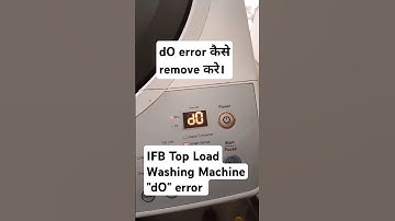 IFB washing machine "dO" error|how to remove #shorts