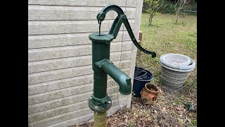 Installing and replacing a hand pump for water in case of an emergency DIY disaster preparedness