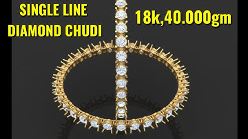 how to make gold cad chudi  design,single line diamond chudi#indian_jewelry #cad_jewellery #chudi