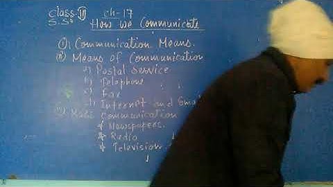 Class-3, Subject- S.St, Chapter-17 How We Communicate. Answer these questions.