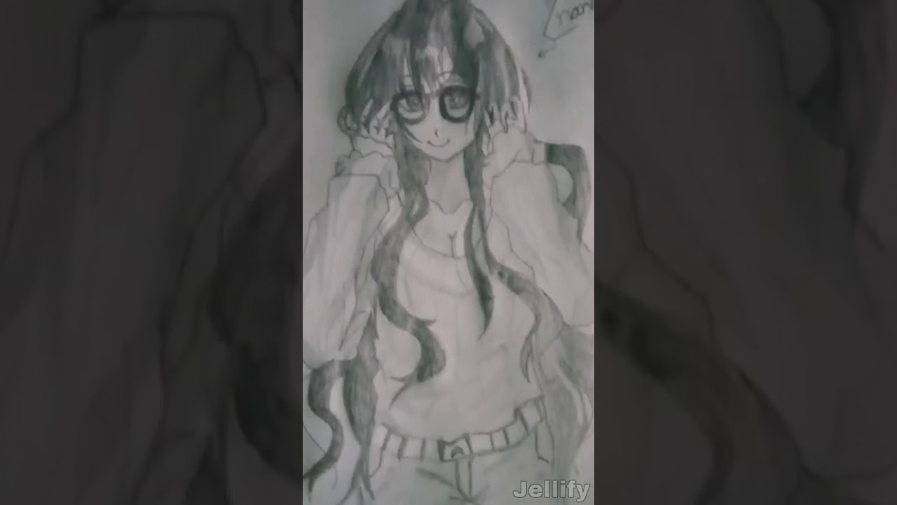 My pencil sketch anime girl - YouTube