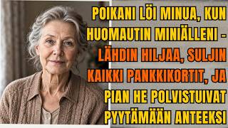 Poikani valitsi vaimonsa ja löi omaa äitiään – kun suljin pankkikortit, heidän maailmansa romahti