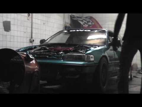 Fully built B18B LS VTEC turbo CRX on dyno