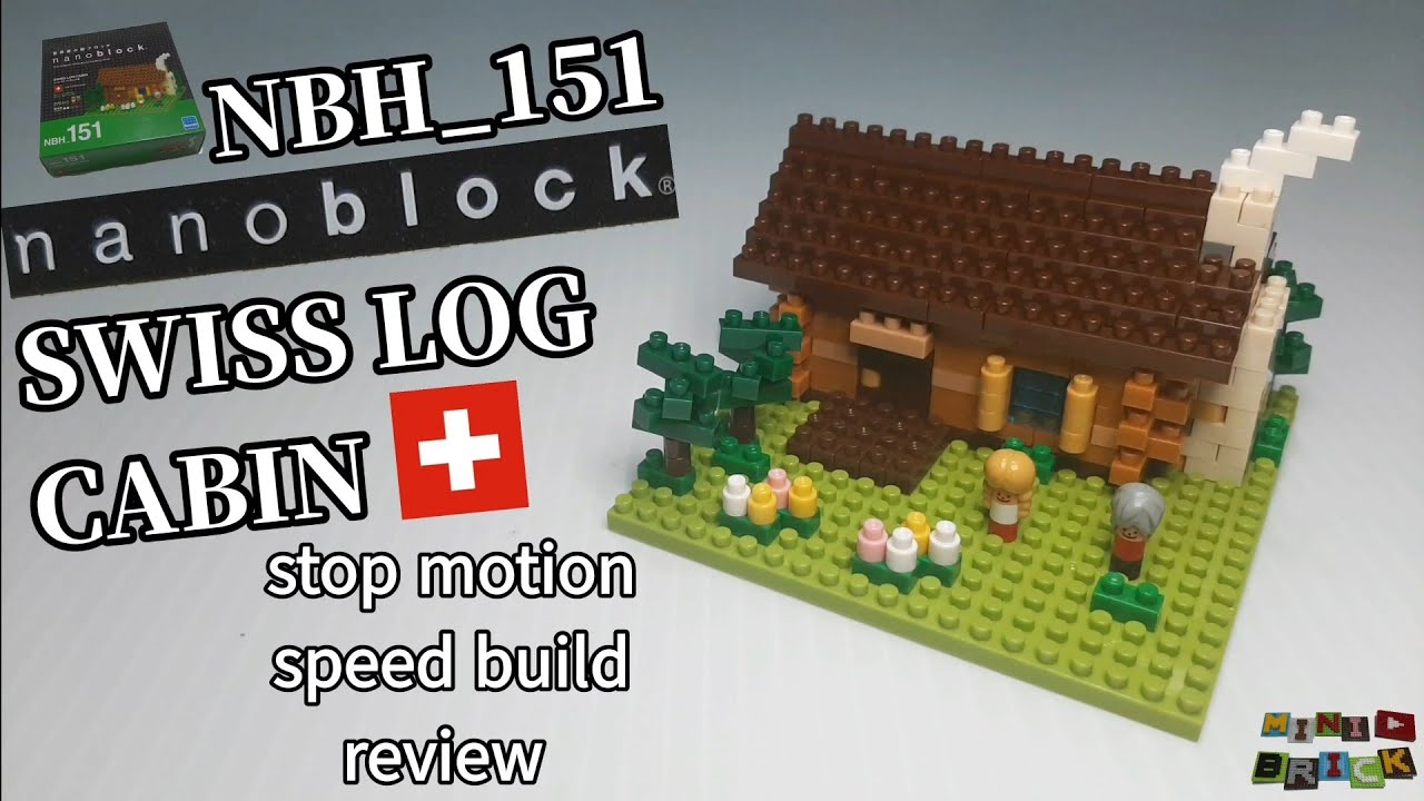 Nanoblocks Swiss Log Cabin Building Blocks Bricks 