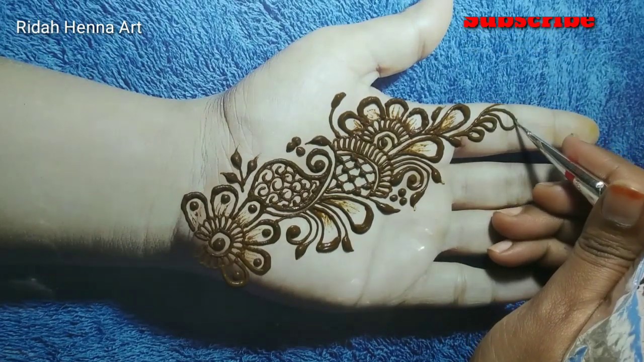 How to apply the most beautiful arabic henna mehndi design for hands ...