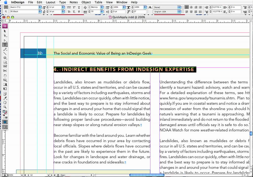 InDesign: Quick Apply - YouTube