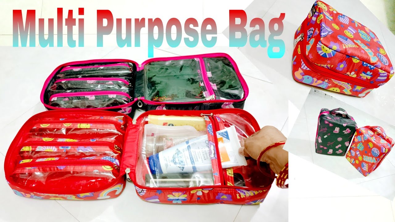 DIY: Multi Purpose Bag, Toilet Kit With Multi Pockets By Anamika Mishra...