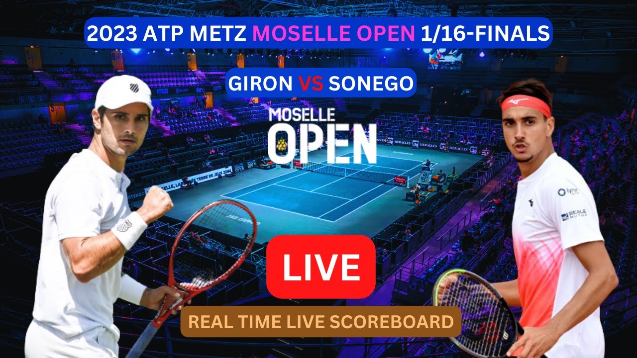 Marcos Giron Vs Lorenzo Sonego LIVE Score UPDATE Today Tennis ATP Metz 2023 Moselle Open 1/16-Finals