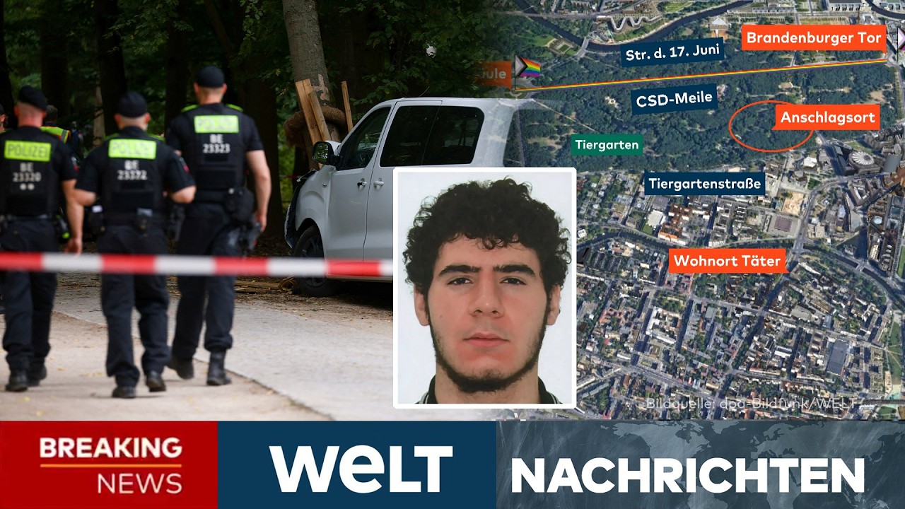 BERLIN: Anschlag auf CSD! Zugriff! Mutmaßlicher Täter von Polizei erschossen I WELT LIVE