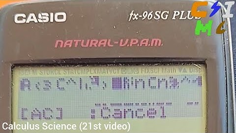 A‹3C^|... Error - fx-96SG PLUS | Calculus Science