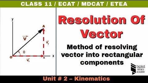 Resolution of Vector and Rectangular Components | Unit 2 kinematic |Class 11 - #TP11 18