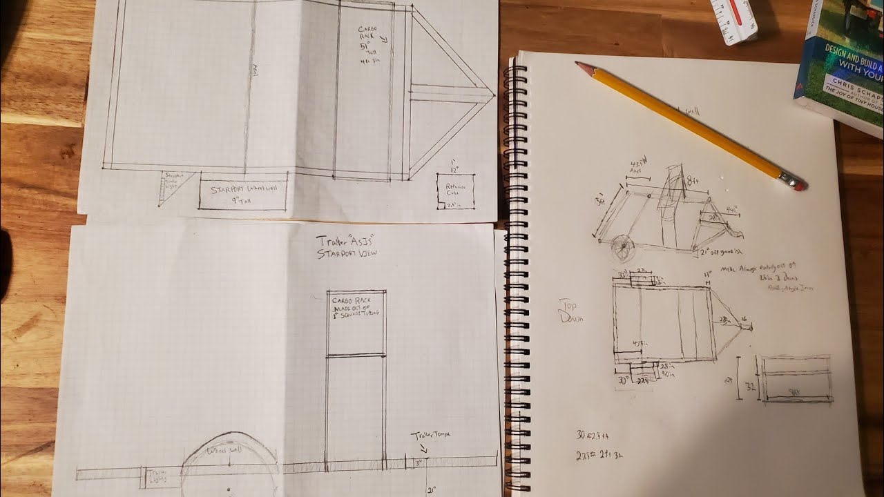 Solar Camper Trailer Project. Day 1, how to draft and removing rust. 