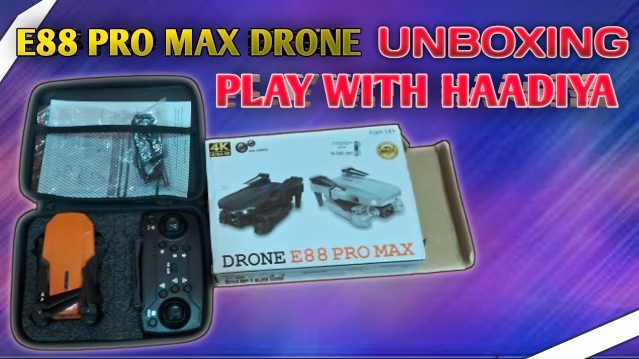 My first Foldable camera drone E88 PRO MAX Unboxing video 2024 - YouTube