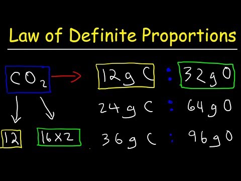 Law of Definite Proportions Chemistry Practice Problems - Chemical Fundamental Laws