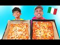 Jason e alex fanno la pizza insieme cibo italiano sano