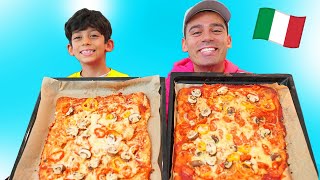 Jason e Alex fanno la pizza insieme! Cibo italiano sano