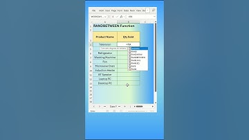 RANDBETWEEN Function in Excel | Generate Random Numbers