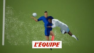 Le coup de tête magique de Basile Boli (OM-PSG 1993) - Foot - L1 - Les plus beaux buts redessinés