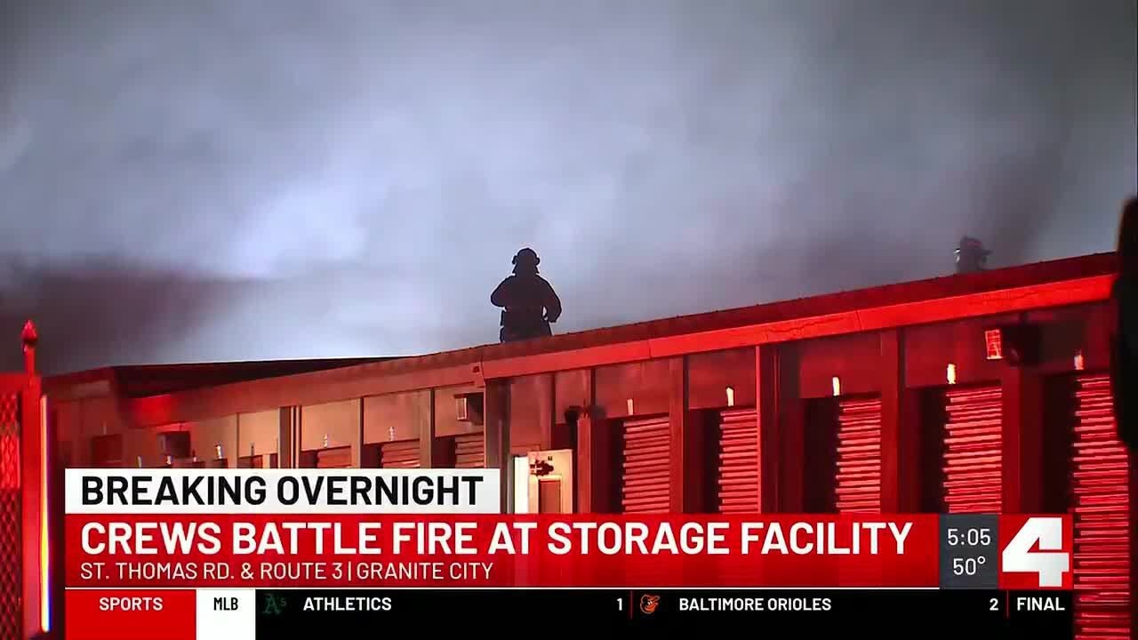 Fire damages storage facility in Granite City - YouTube