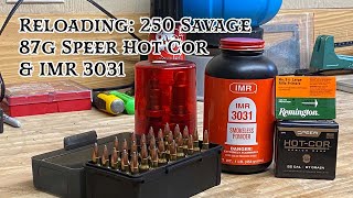 Reloading: 250 Savage 87g Speer Hot Cor & IMR 3031
