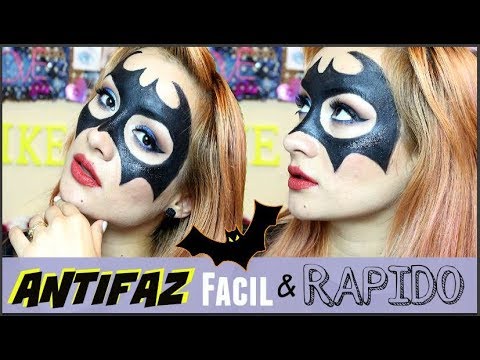 ANTIFAZ DE BATMAN SUPER FACIL Y RAPIDO PARA HALLOWEEN pintado sobre la  piel! 
