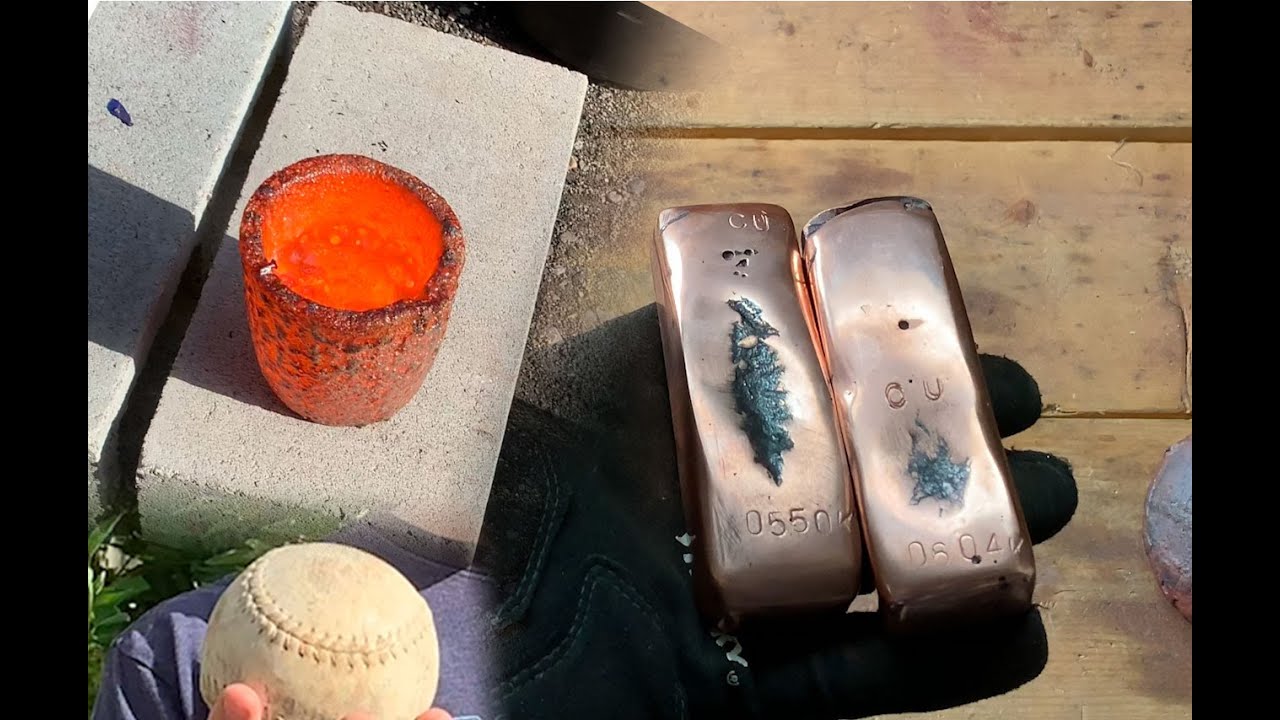 5 Pound Copper Ball - Attempt 1: Copper Oxide Melt - YouTube