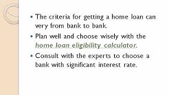 Home Loan Eligibility Calculator 