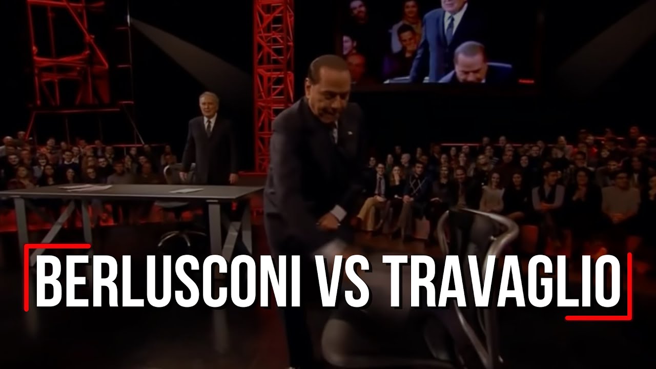 Berlusconi pulisce la sedia di Travaglio