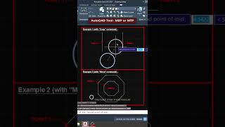 AutoCAD Shortcut: Mid Between 2 Points (M2P or MTP) #shorts #autocad #architecture #tutorial #tips