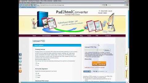 Automatic PSD to HTML conversion - PsdToHtmlConverter.com - YouTube.flv