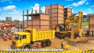 Build it up! Construction City robot transform simulator is electro mech idle builder game! screenshot 5