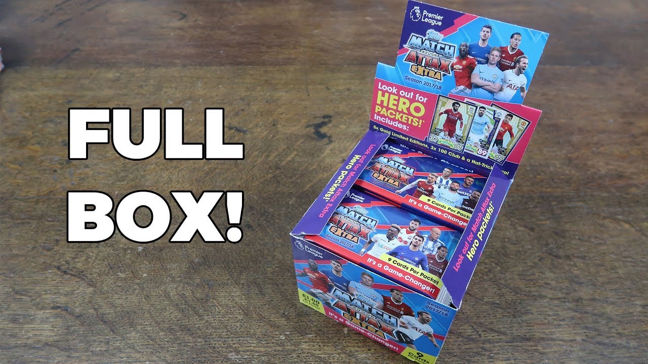 FULL BOOSTER BOX! Match Attax Extra 2017/18