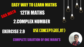 class 12 I exercise 2.9 ( one mark