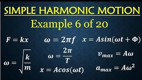 How to Solve S.H.M problems in physics - Example 6 of 20