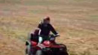 idiot driving a four-wheeler