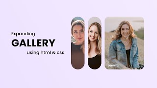 How To Create Expanding Image Gallery Using HTML And CSS | Expandable Card on Hover