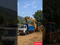 JCB Backhoe Loading Soil in Truck | Heavy Equipment Work 🔥|