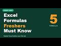 Top 5 Excel Formulas Every Fresher Must Know Before Their First Job (2026)