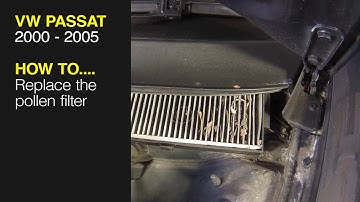 How to Replace the pollen filter on the VW Passat 2000 to 2005